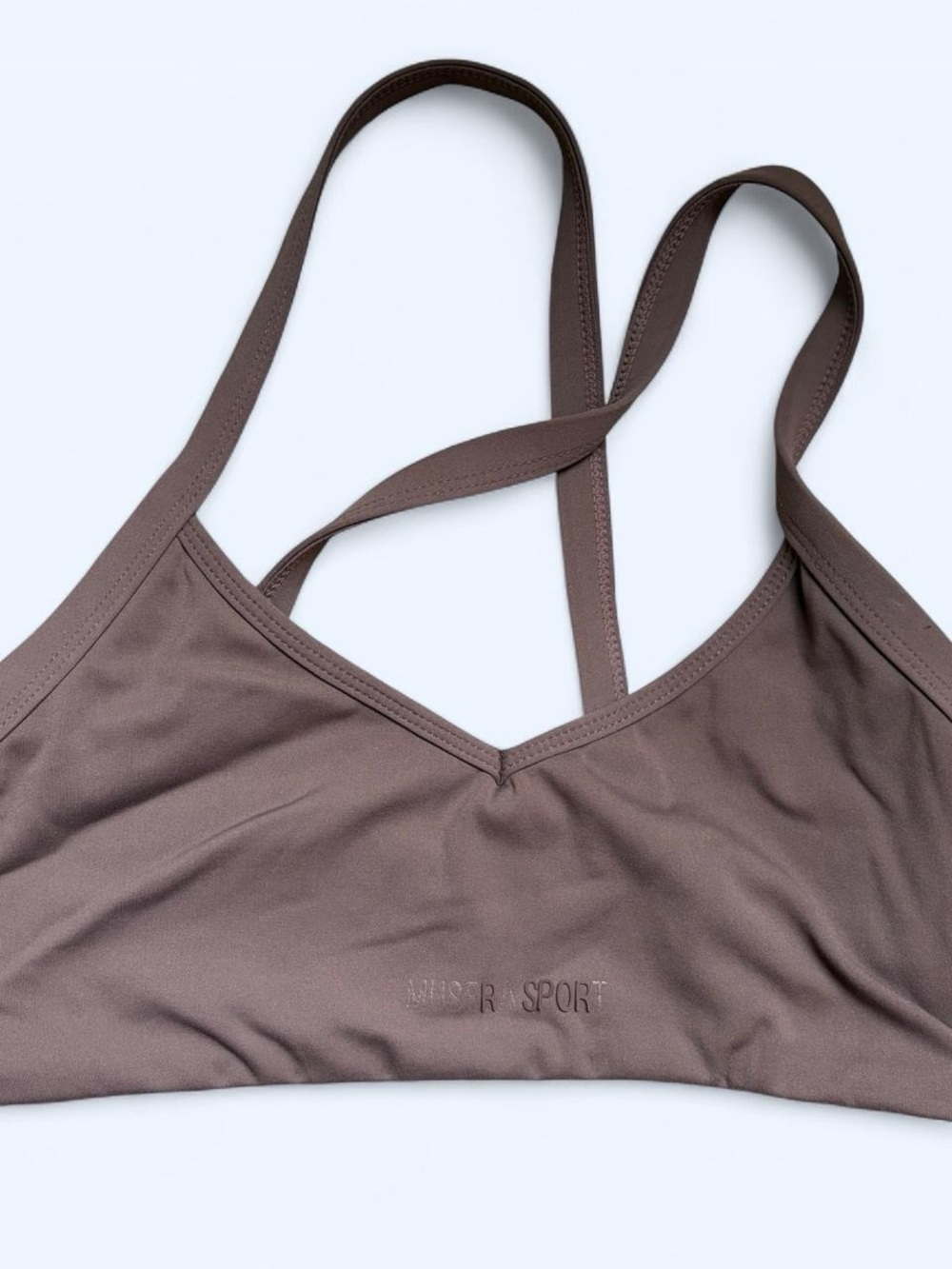Musera Strappy Sports Bra in Dark Brown